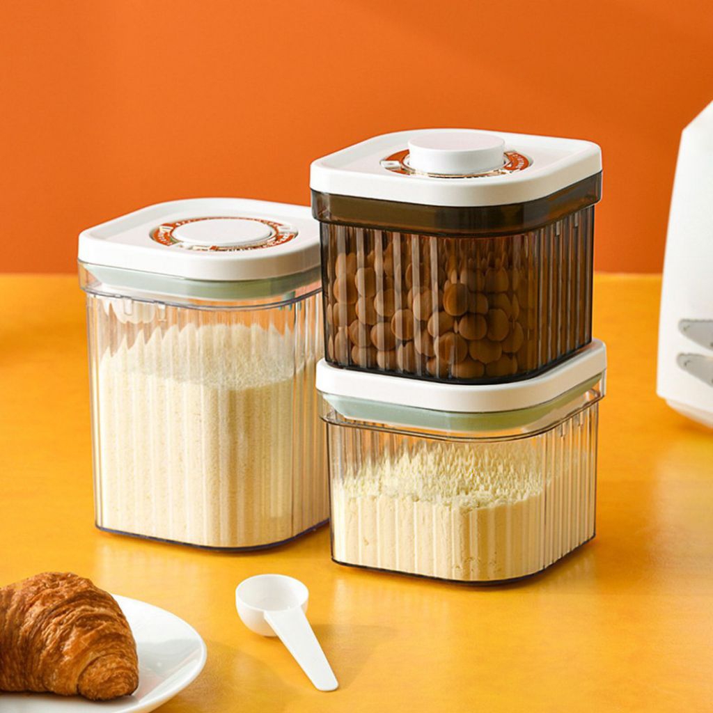 Kotak Susu Bubuk Bayi Container Box Wadah Susu Toples Snack Tutup Tekan Kedap Udara Bagus