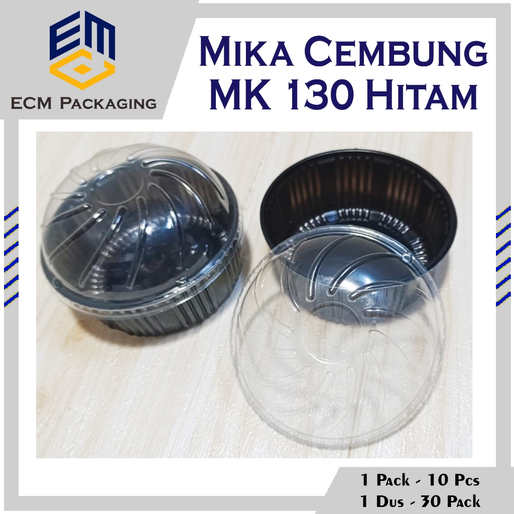 10PCS MIKA MK 130 CEMBUNG  HITAM | MIKA SALAD BUAH | MIKA ES PUTER | MIKA DESSERT | MIKA BENTO BULAT