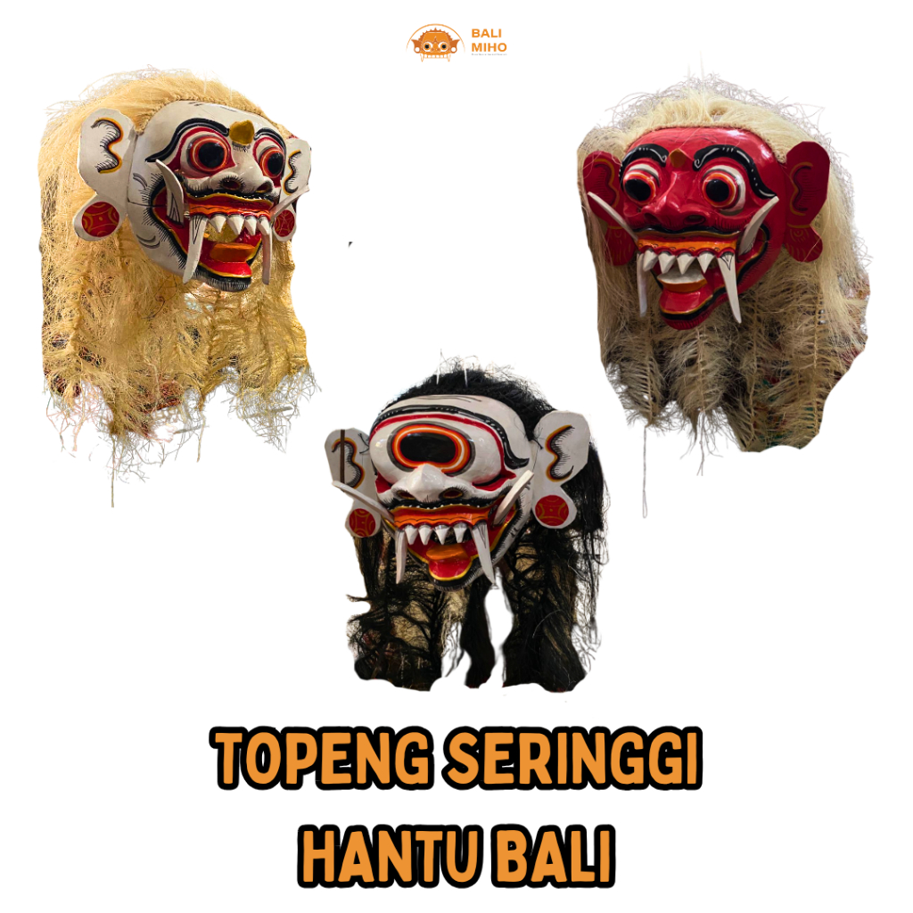 Topeng Seringgi Hantu Bali - Topeng Leak Bali - Topeng Monster Bali - Halloween Mask - Topeng Hallow