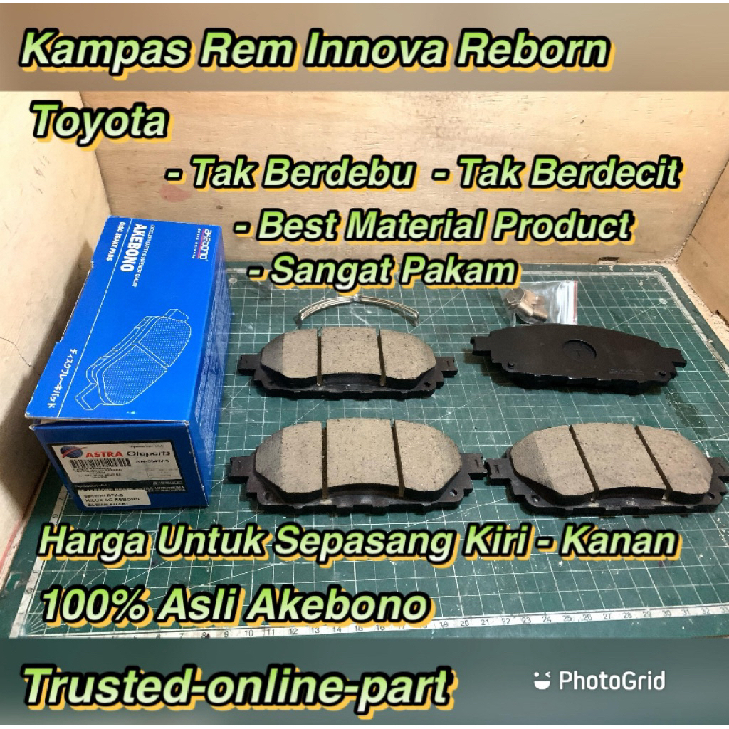 Kampas Rem ( Depan ) Innova Reborn 100% Asli Akebono