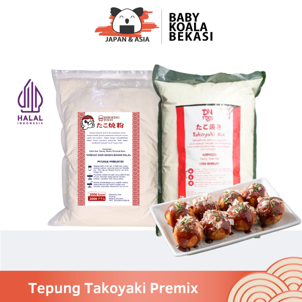 

DN FOOD & HIROKING Tepung Takoyaki Premix Instan Halal | Horeca -BKB