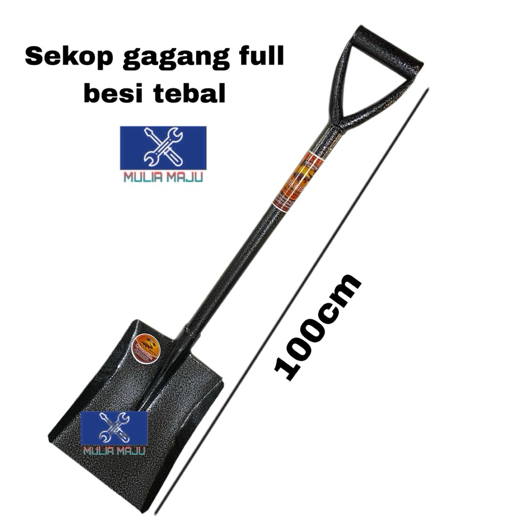 Sekop Pasir RATA Full Besi Crocodile buaya macho /Sekop Pasir gagang besi Hamertone RATA KUALITAS TE