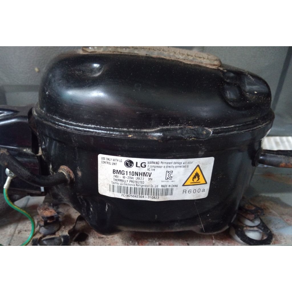 kompresor freezer LG inverter 6 rak original copotan