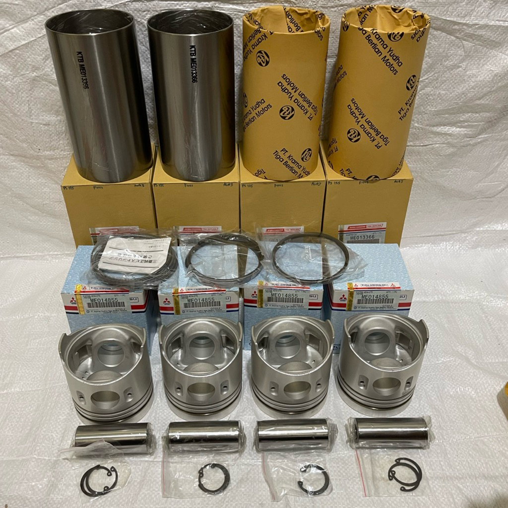 LINER BORING KIT SET PISTON SEHER + RING SEHER MITSUBISHI PS120 COLT DIESEL FE349 4D34 ME014855