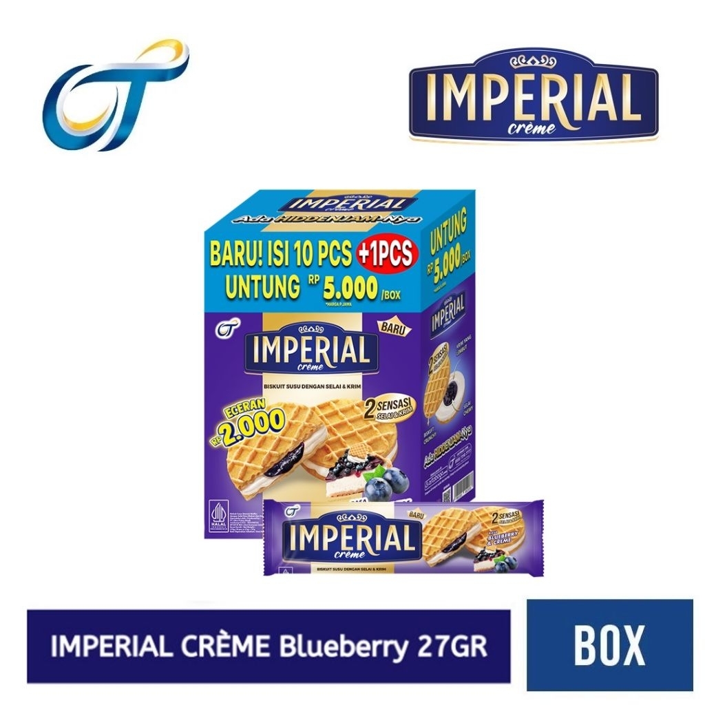 

Biskuit Imperial creme dengan Selai dan Krim (1Box isi 10+1pcs)