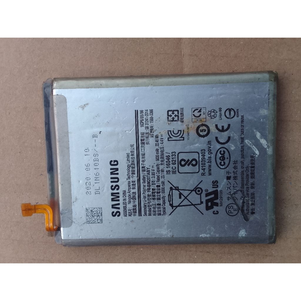 batre eb-bm207aby hp samsung m21 5g/m30 7f/m31 5f seken