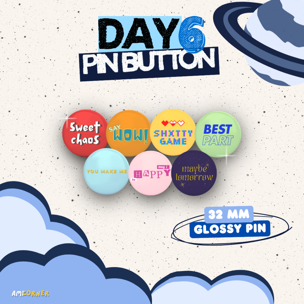DAY6 Pin Glossy KPOP amkcorner