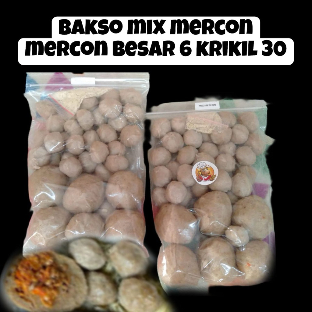 

Bakso wonogiri mix mercon (mercon besar 6 + kerikil 30)