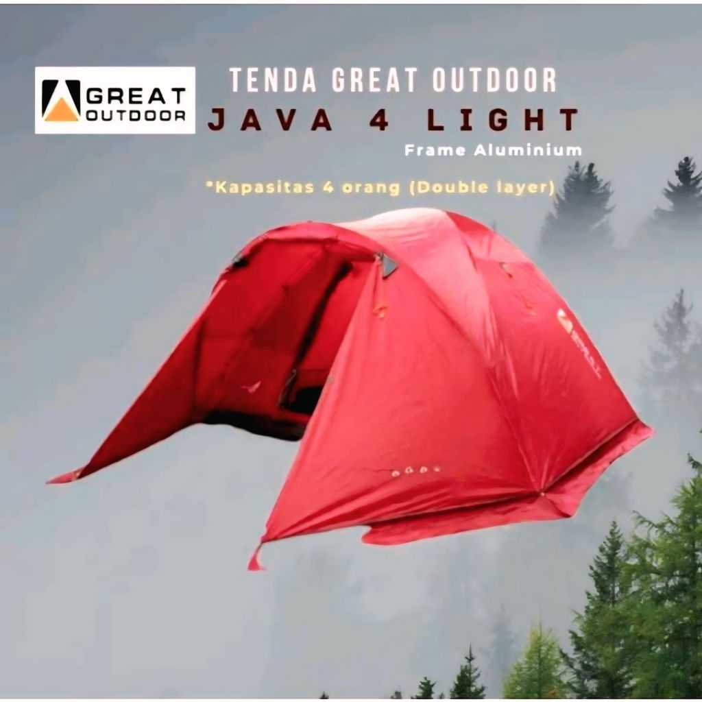 Tenda dome Great Outdoor Java 4 Light Original Termurah barang premium