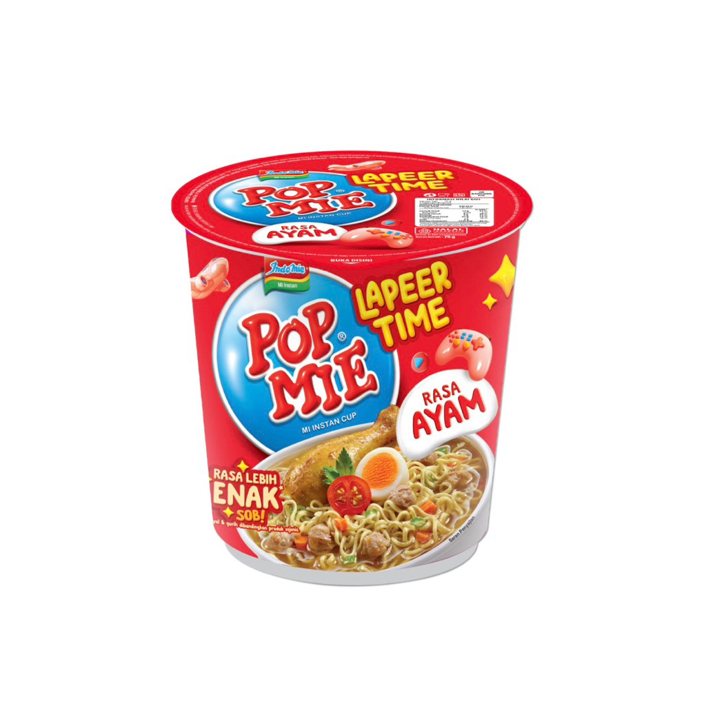 

Mie Lapeer Time Pop Mie Instan Cup Ayam 75 gr