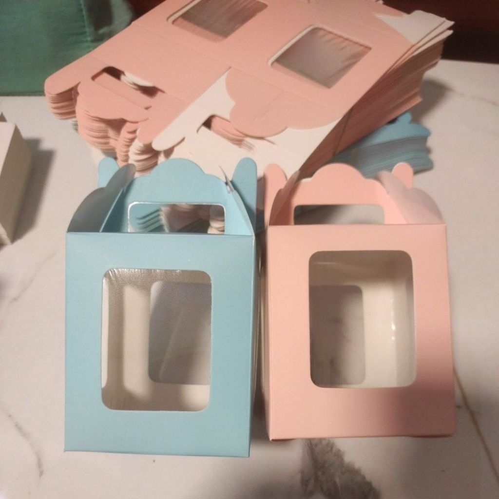 

kotak cupcake box tenteng single isi 1 cupcake box kado gift