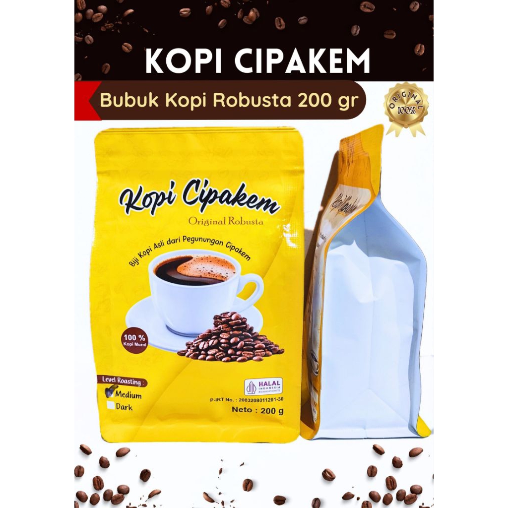 

Bubuk Kopi Robusta Cipakem 100% murni