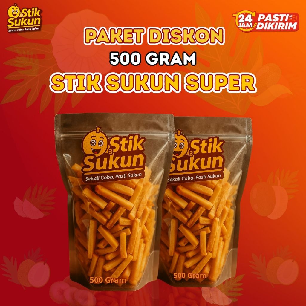 

Paket 500 Gram Stik Stick Keripik Kripik Sukun Mentega Grade A Original Asin Gurih Renyah Crispy