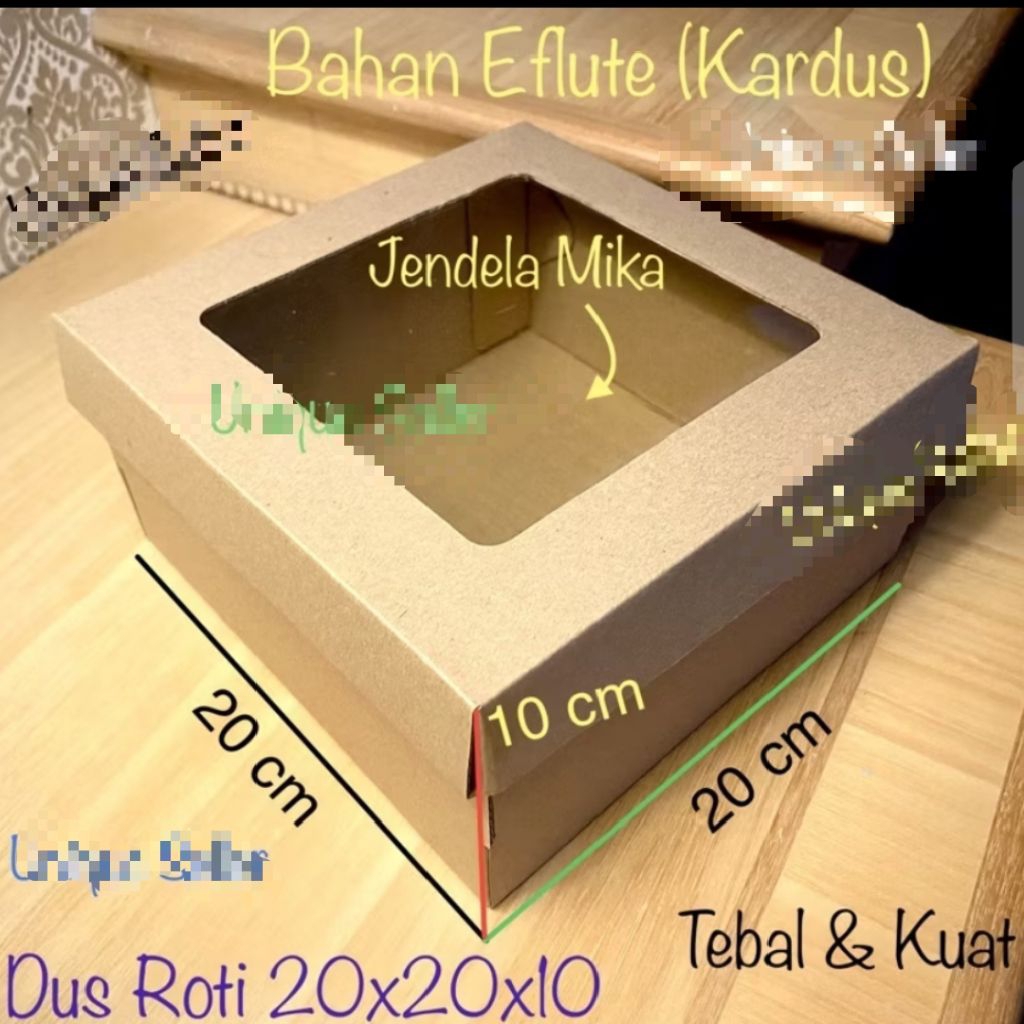 

Bahan Eflute Dus Kotak Coklat Kraft Pudding Jelly Kue 10x10x8 CM
