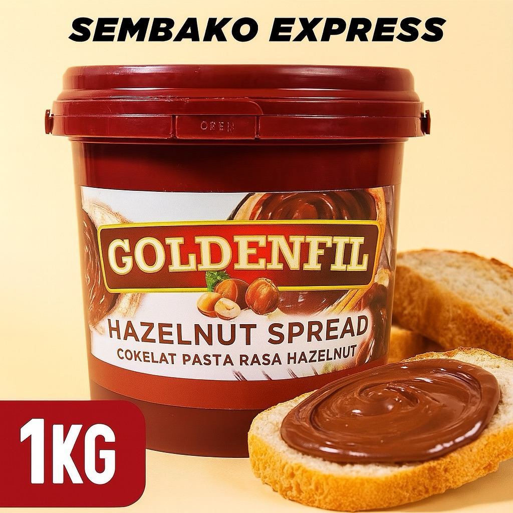 

Goldenfil Hazelnut Spread 1kg – Cokelat Pasta Rasa Hazelnut Premium