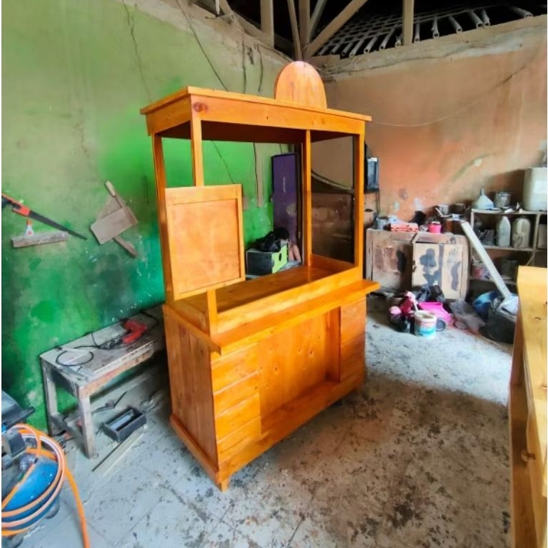 gerobak minuman kayu jati Belanda