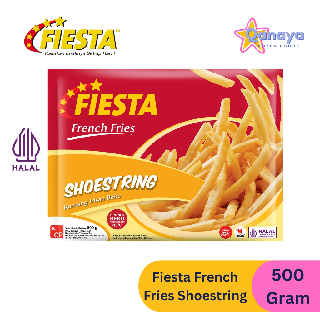 

Fiesta Kentang Shoestring Frozen 500G French Fries Shoestring 500 Gram
