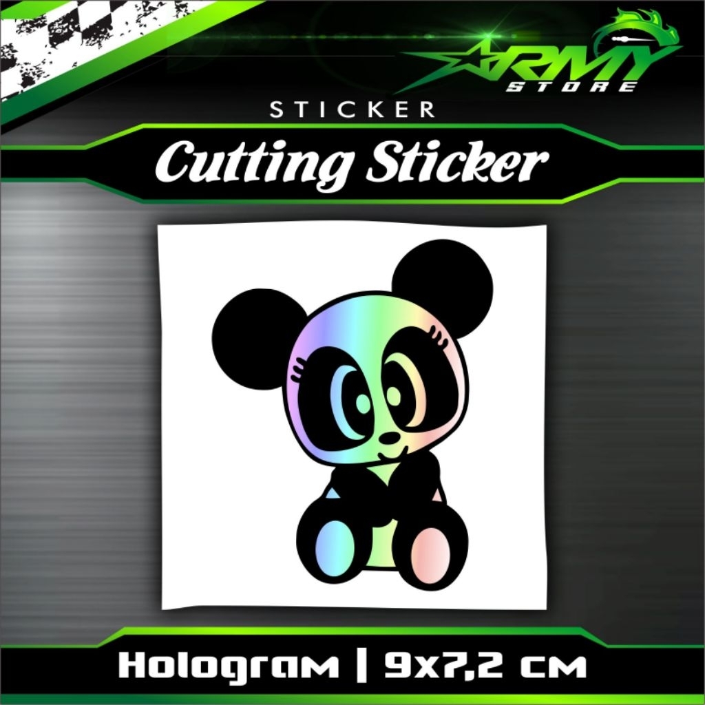 

Stiker panda cewek lucu, Hologram