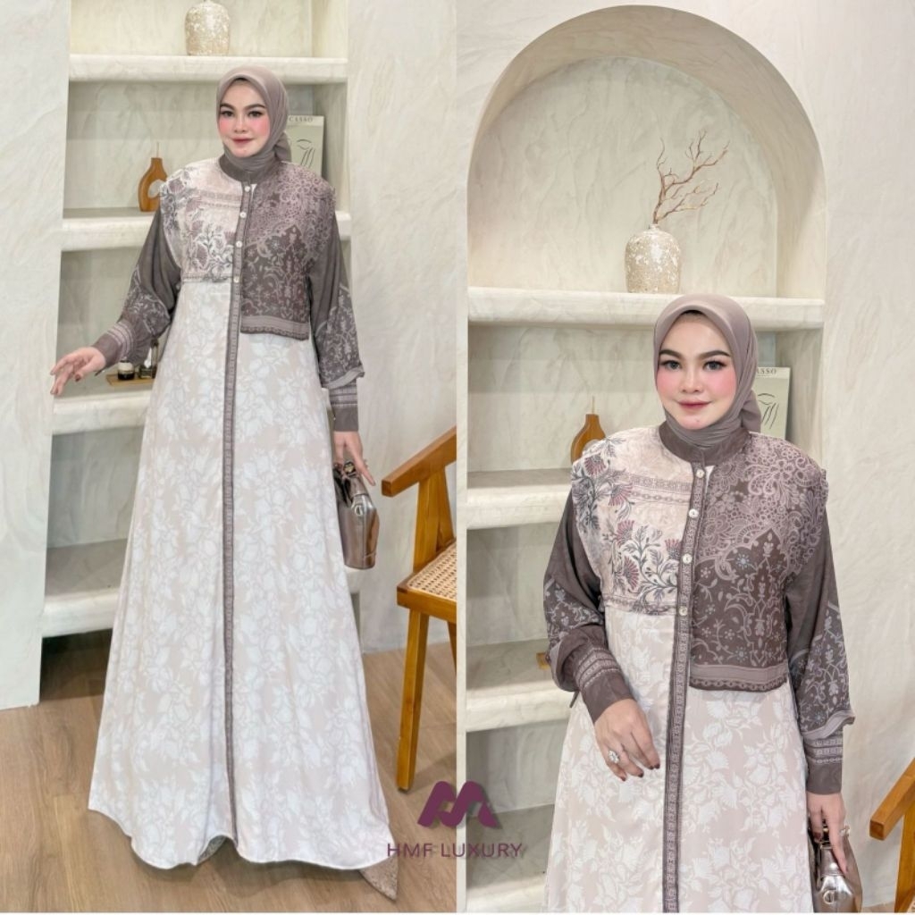 elliora dress by hmf luxury/gamis hmf terbaru