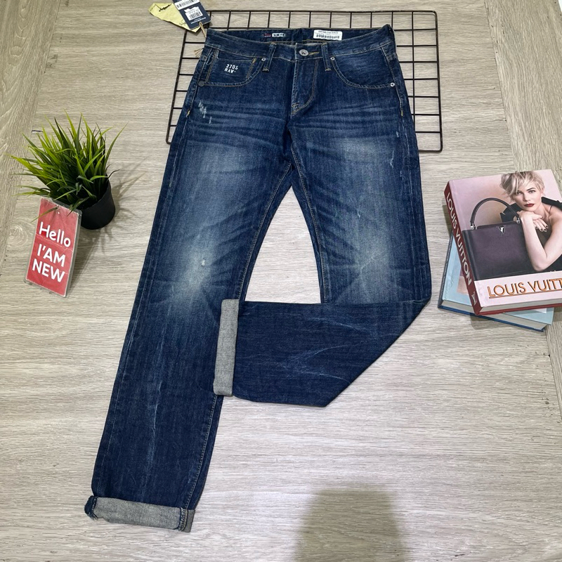 Bombboogie Original Celana Jeans Panjang Pria Slimfit Dark Blue