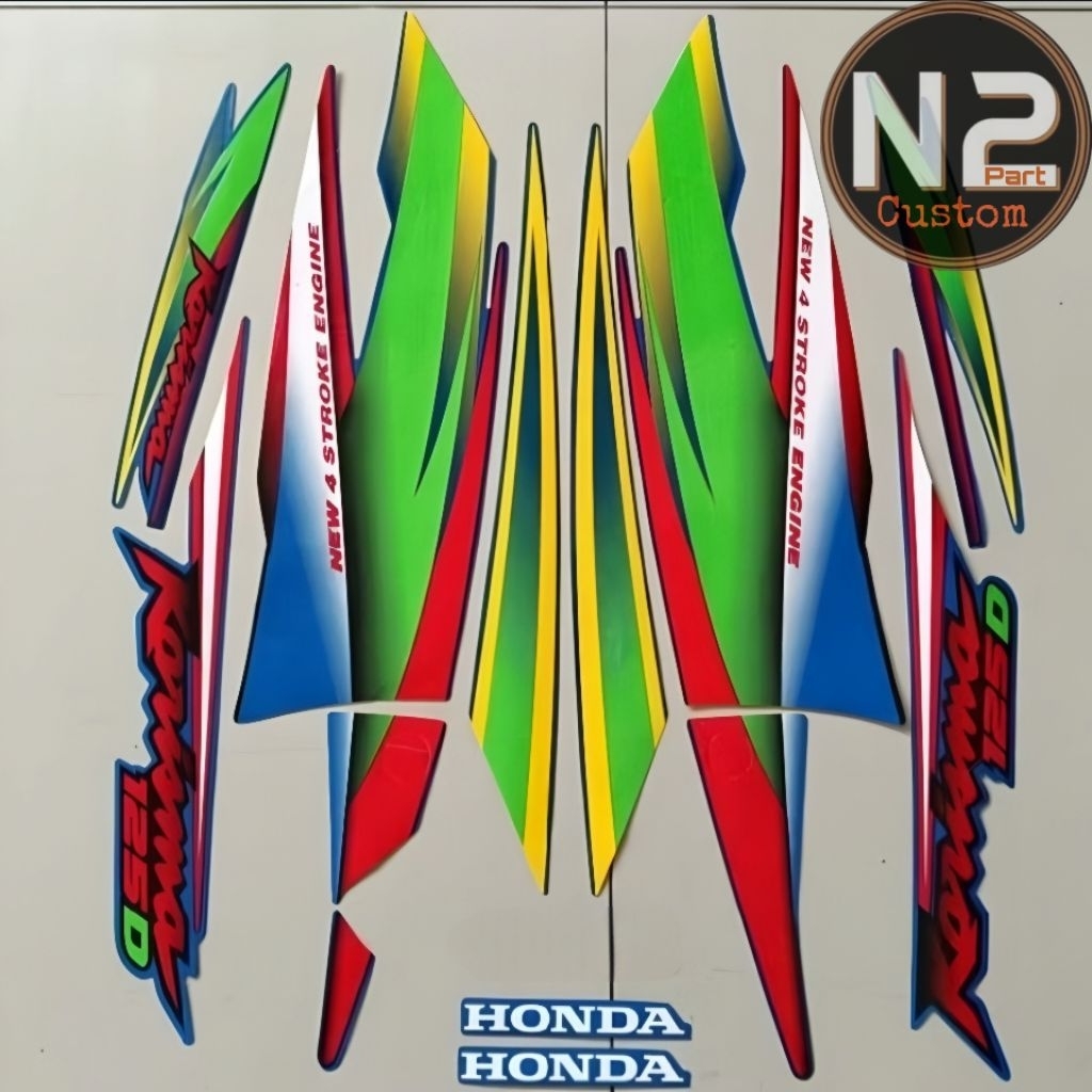 Striping Honda KARISMA 125 D 2003 Stiker list body polet standart motor Karisma 125 d 2003 biru