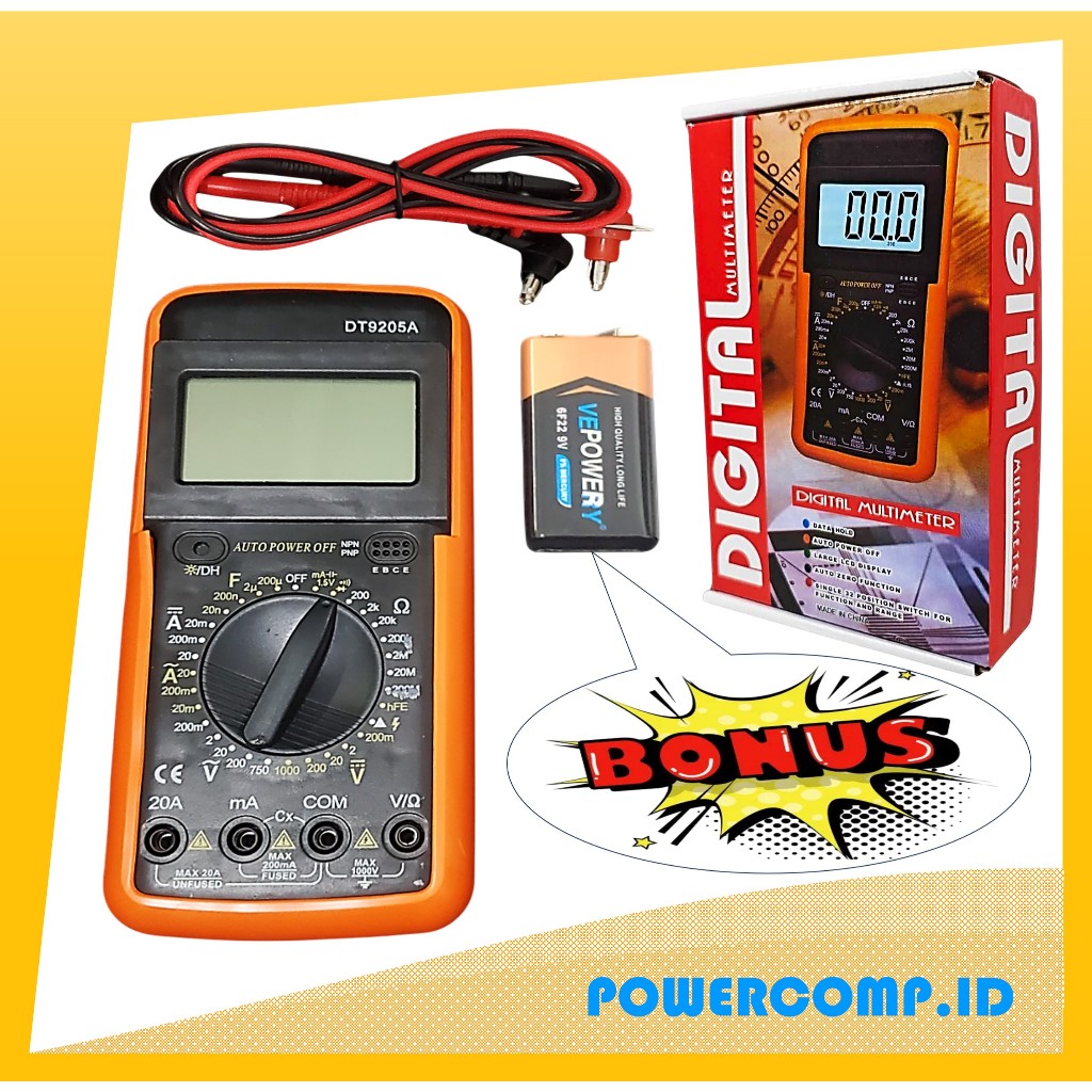 Richmeters DT9205A Digital Multimeter Portable Multimeter Digital DT 9205A Avometer Digital Multimet
