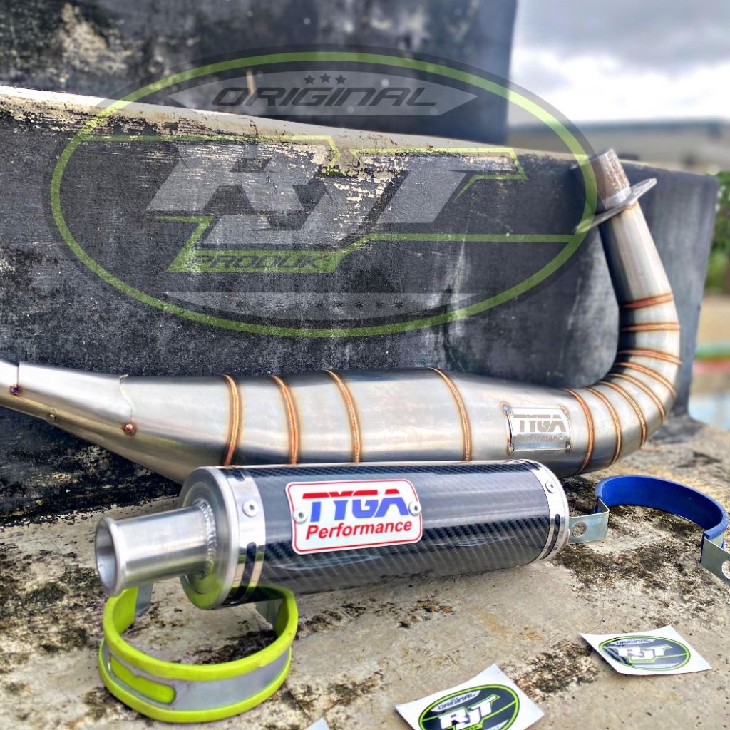 Knalpot Satria Hiu/Lumba Type Kolong Tyga Performance Carbon Fullstainless Pnp