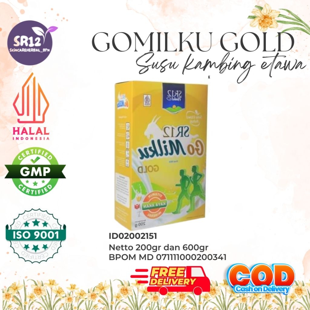 

SR12 GOMILKU GOLD RASA VANILA Susu Kambing Etawa Rendah Lemak Tinggi Kalsium Bebas Gula