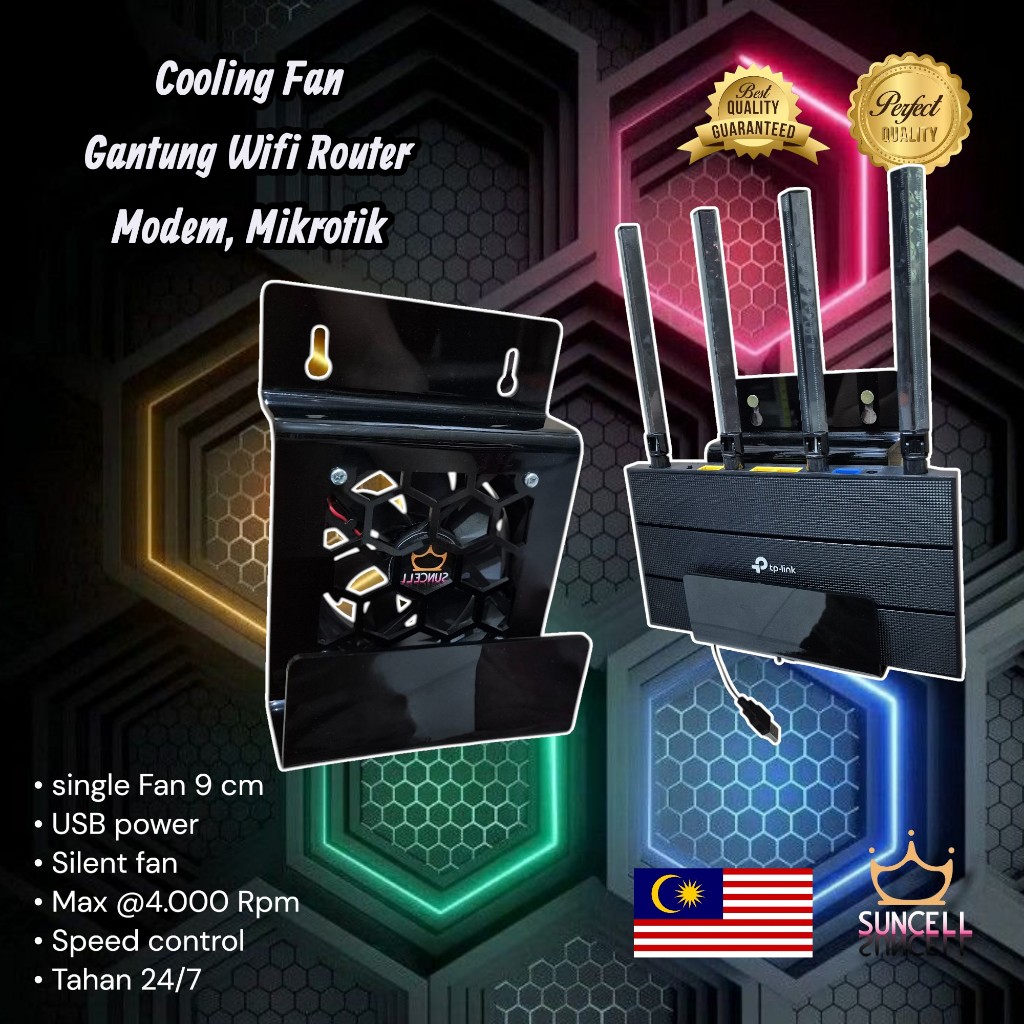 grey mart - Pendingin Gantung untuk Router WiFi / Modem / Mikrotik / ONT / Nintendo Switch / Mini PC