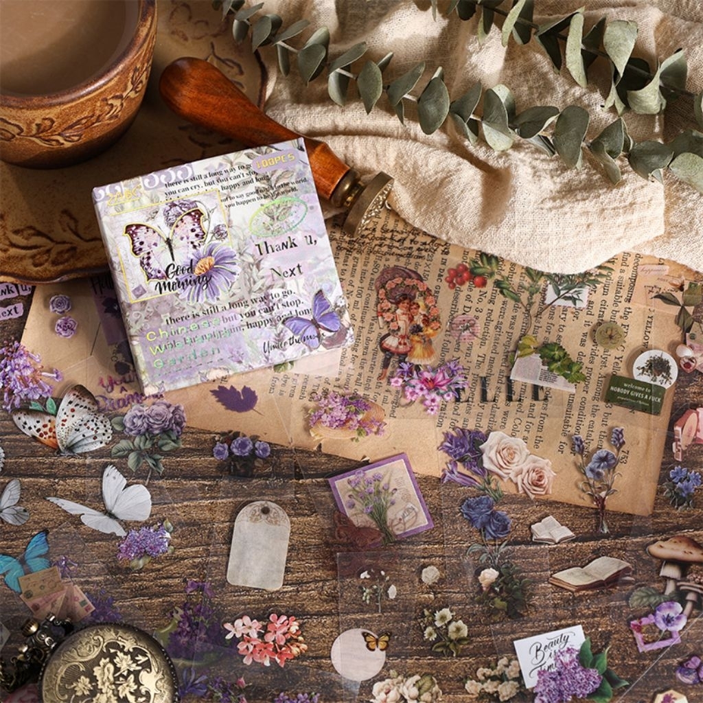 

100 lembar PET sticker box ZABC jurnal diy