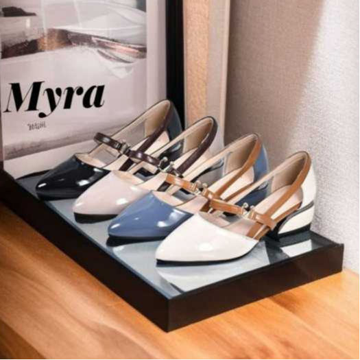 Sepatu Pantofel  wanita heels 3cm/ heels pantopel wanita tali cin-cin 3cm
