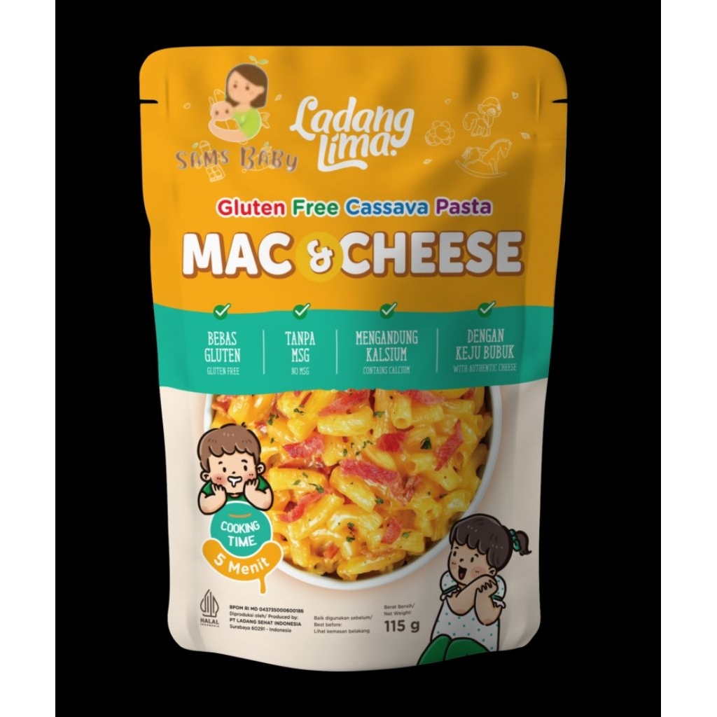 

Cassava Pasta Maccaroni and Cheese (Mac & Chesse) ladang lima