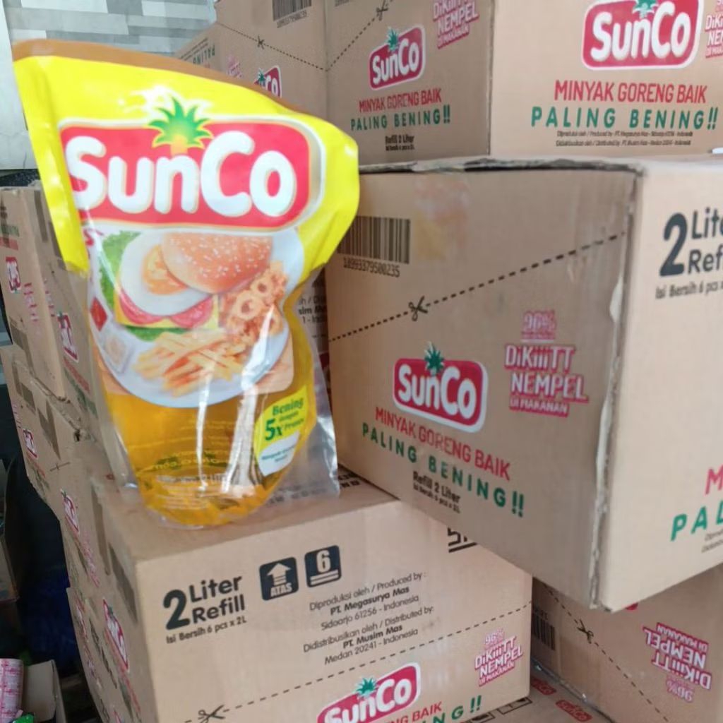 

minyak goreng SUNCO 2 liter 6 pouch 1 dus