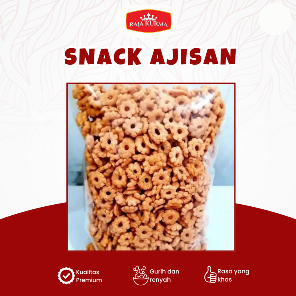 

Snack ajisan kiloan 500gr, cemilan murah renyah dan gurih kualitas premium