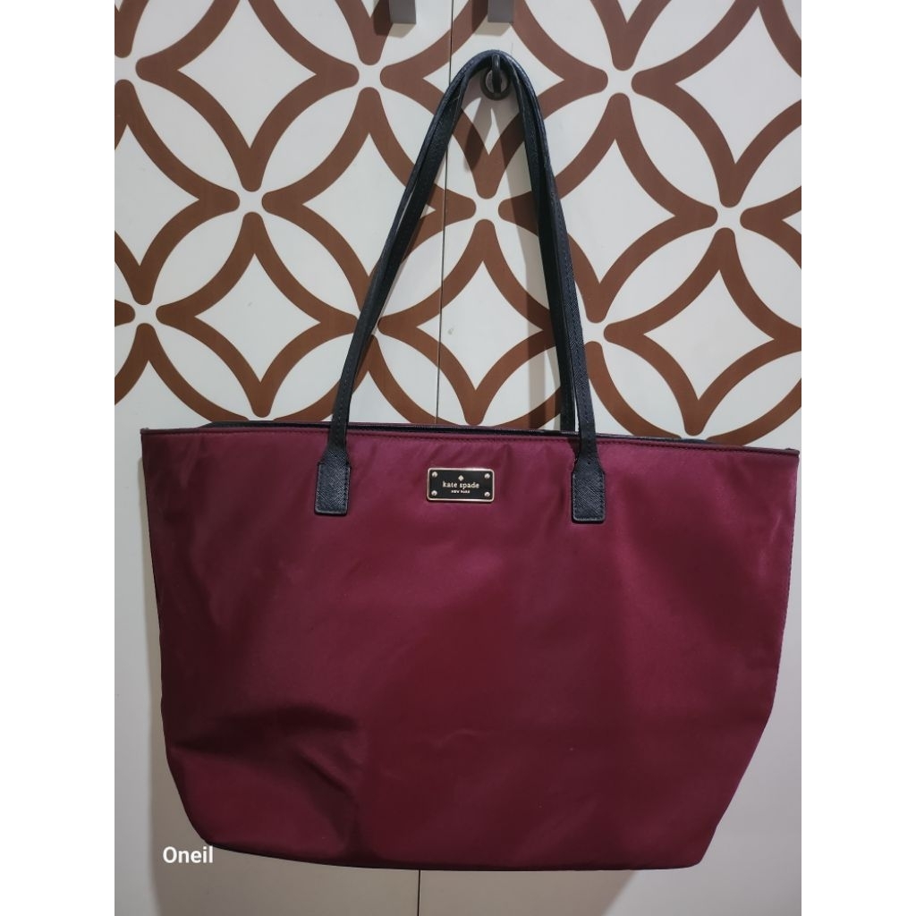 Tote Bag KS Original Maroon Large ( Preloved )