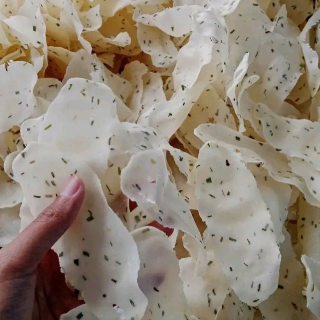 

1KG Keripik Opak Singkong Lidah Khas Wonosobo Renyah Gurih Asin