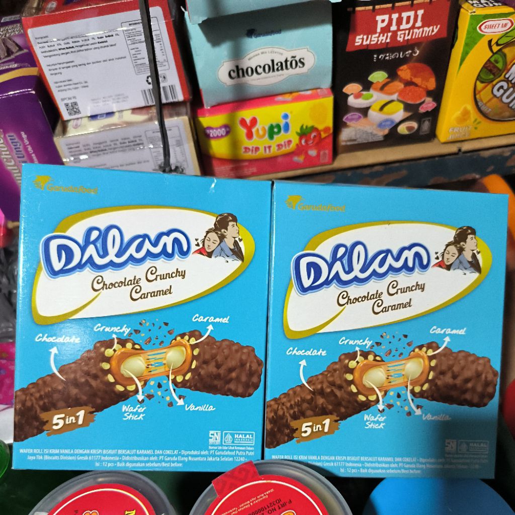 

Dilan chocolate crunchy caramel isi 12pcs