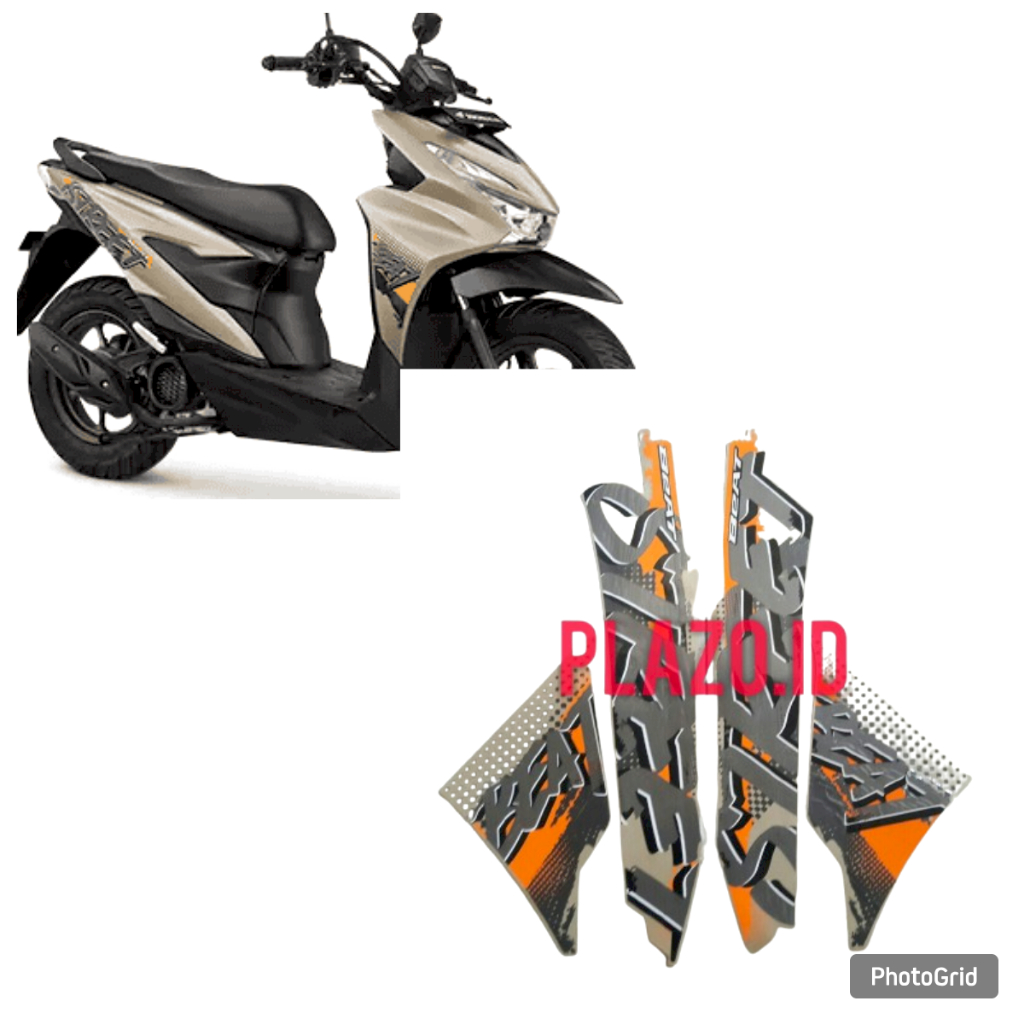 striping stiker lis body motor honda beat street 2025 gold