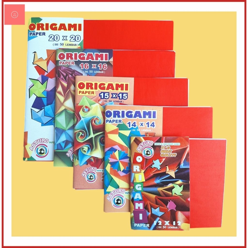 

Vifo Kertas Origami Lipat Warna Warni Asturo Ukuran 12 16 20 cm 1 Pak Isi 50 Lembar