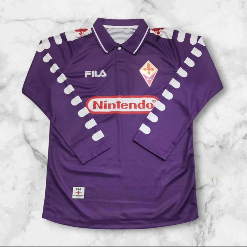 jersey fiorentina 1998/99 retro vintgae  panjang