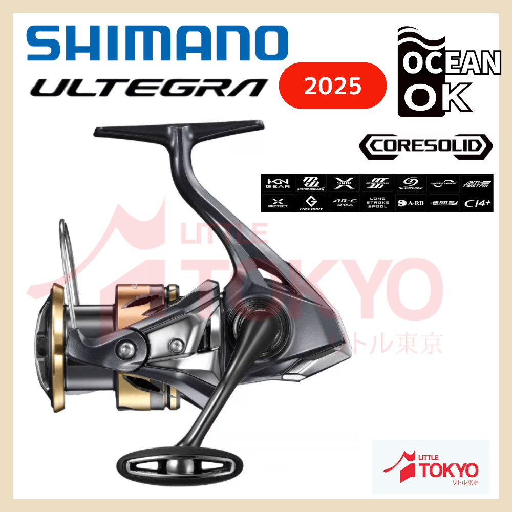 Reel Shimano ULTEGRA (2025) 2500 C3000  C3000HG C3000XG 4000 4000XG C5000XG  Spinning Original Japan