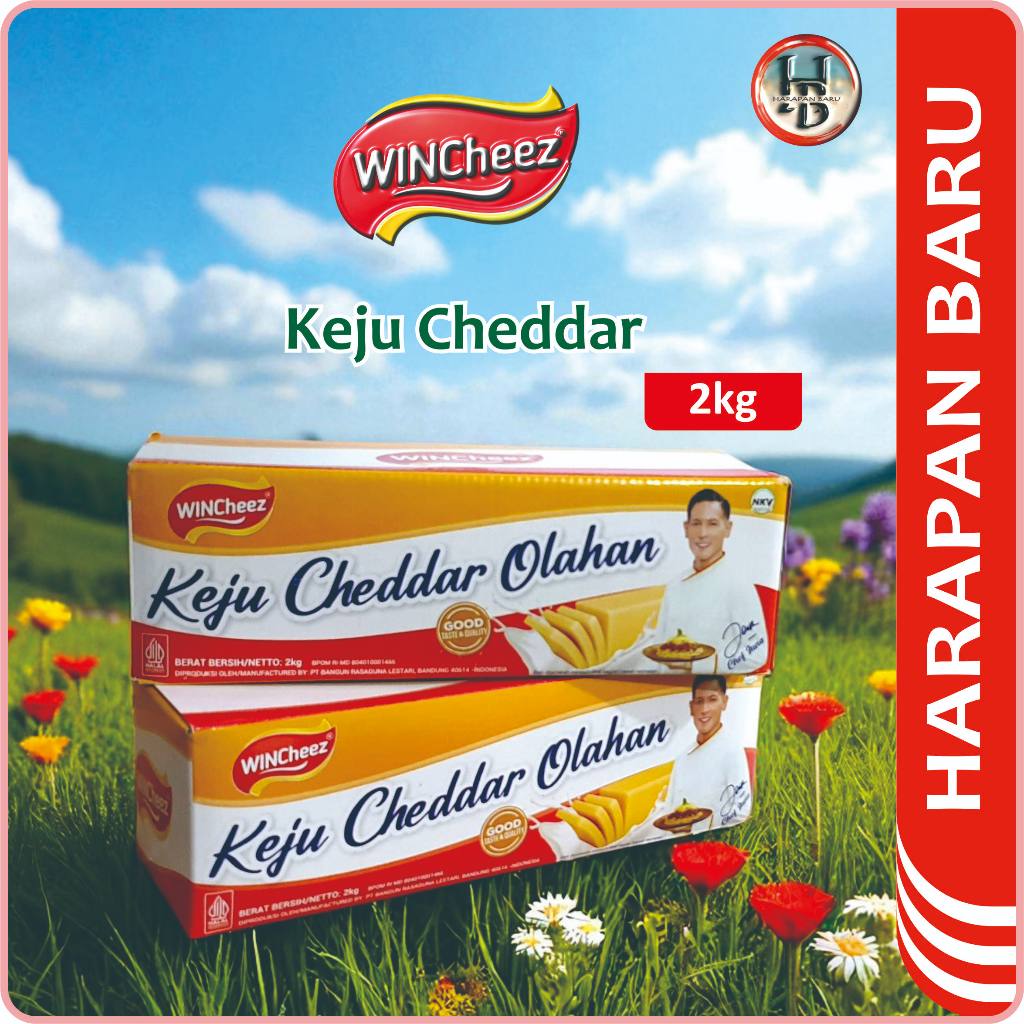 

Wincheez Keju Cheddar Kemasan 2kg - Keju Serbaguna Untuk Masakan dan Kue - Bahan Kue - Topping