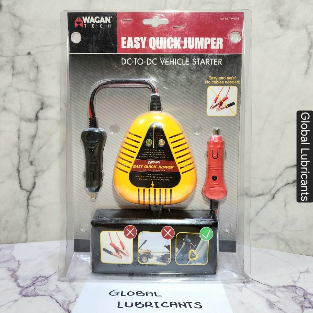 Wagan Tech Alat/ Kabel Jumper Aki/ Booster DC-To-DC (Pancingan/ Menghidupkan Battery/ Baterai Soak)