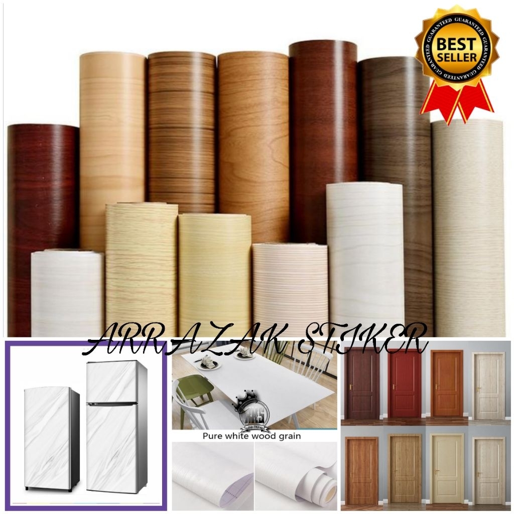 stiker meja pintu kayu lemari kulkas Stiker furniture PVC HPL