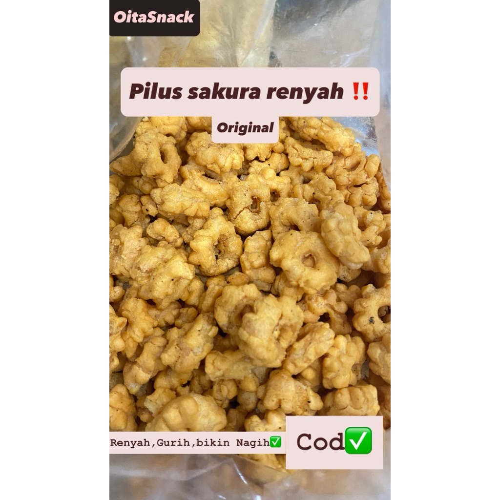 

OitaSnack_ Pilus sakura orginal enak renyah bikin nagih 135gr 250gri