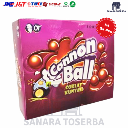 

Cannon Ball Coklat Kunyah 1 Box Isi 24 Pcs