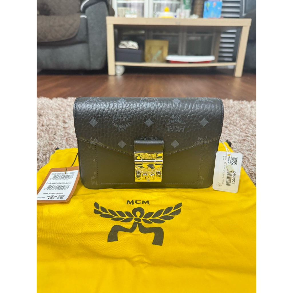 MCM Millie Small Crossbody Visetos Black