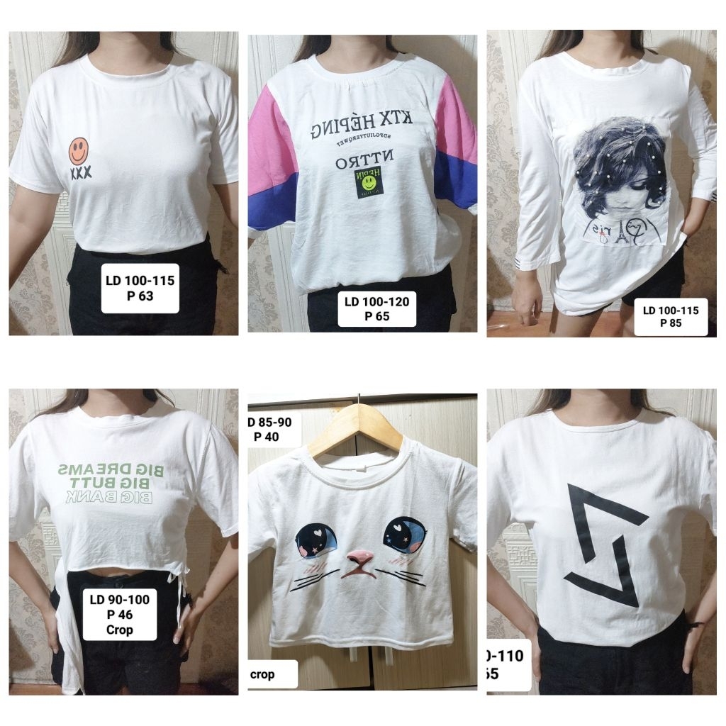 KAOS WANITA PUTIH/CREAM