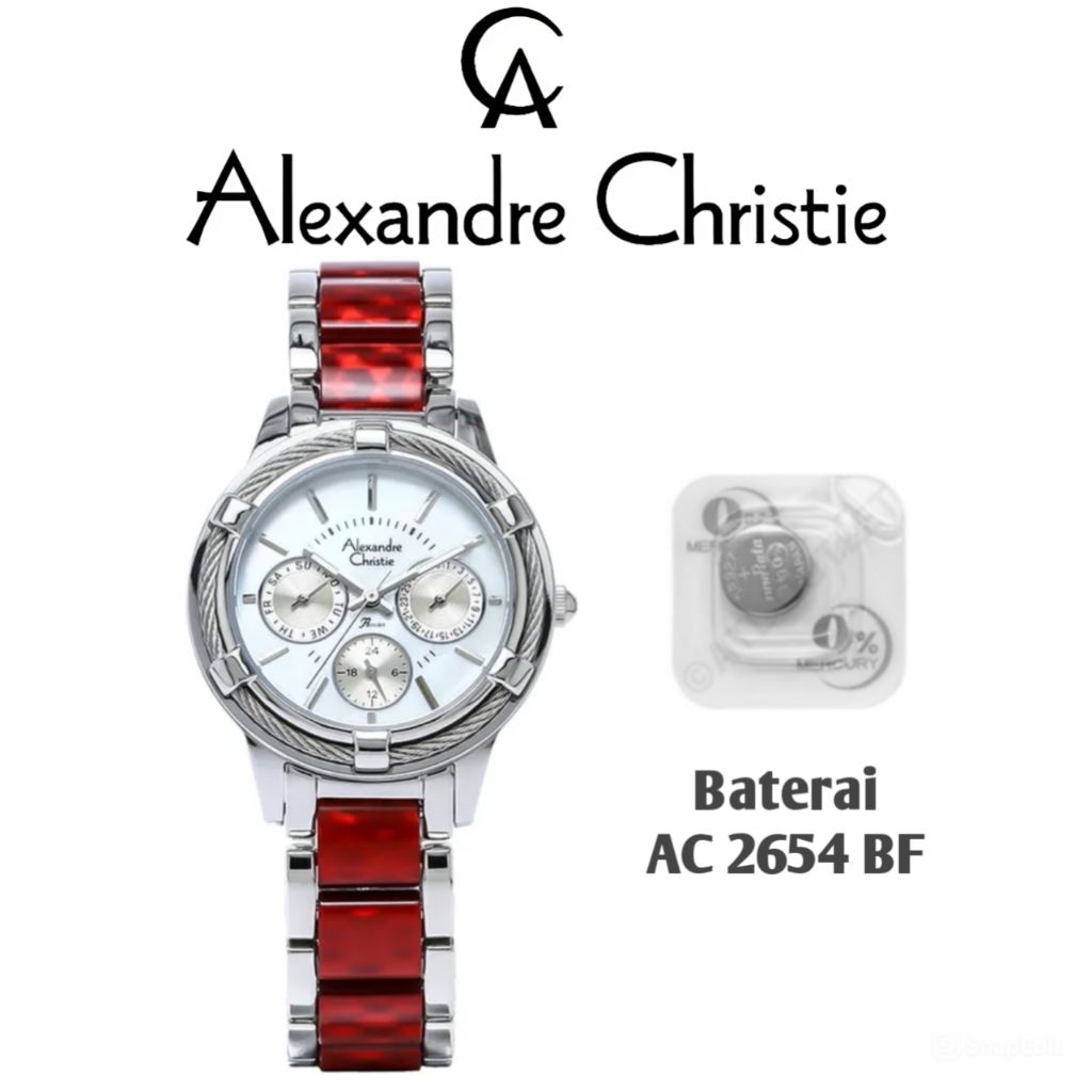 Baterai Original untuk Jam Tangan Alexandre Christie Type AC 2654 BF