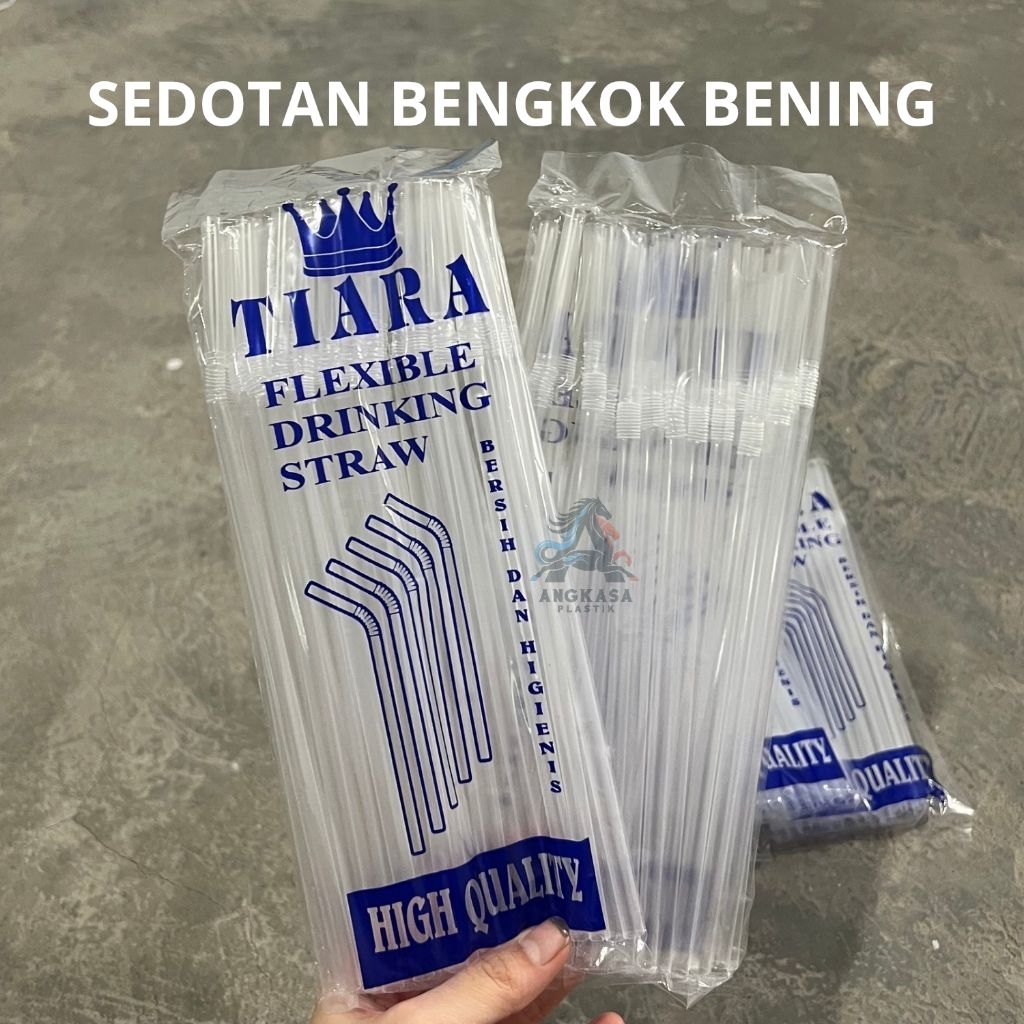 Sedotan Bengkok Bening / sedotan bening high quality isi 35 pcs / sedotan bening bengkok / sedotan p